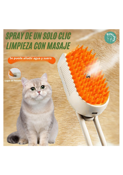 Cepillo Vapor 3en1 para Mascotas